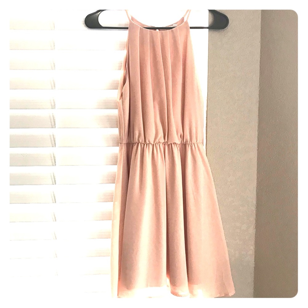 Blush mini dress